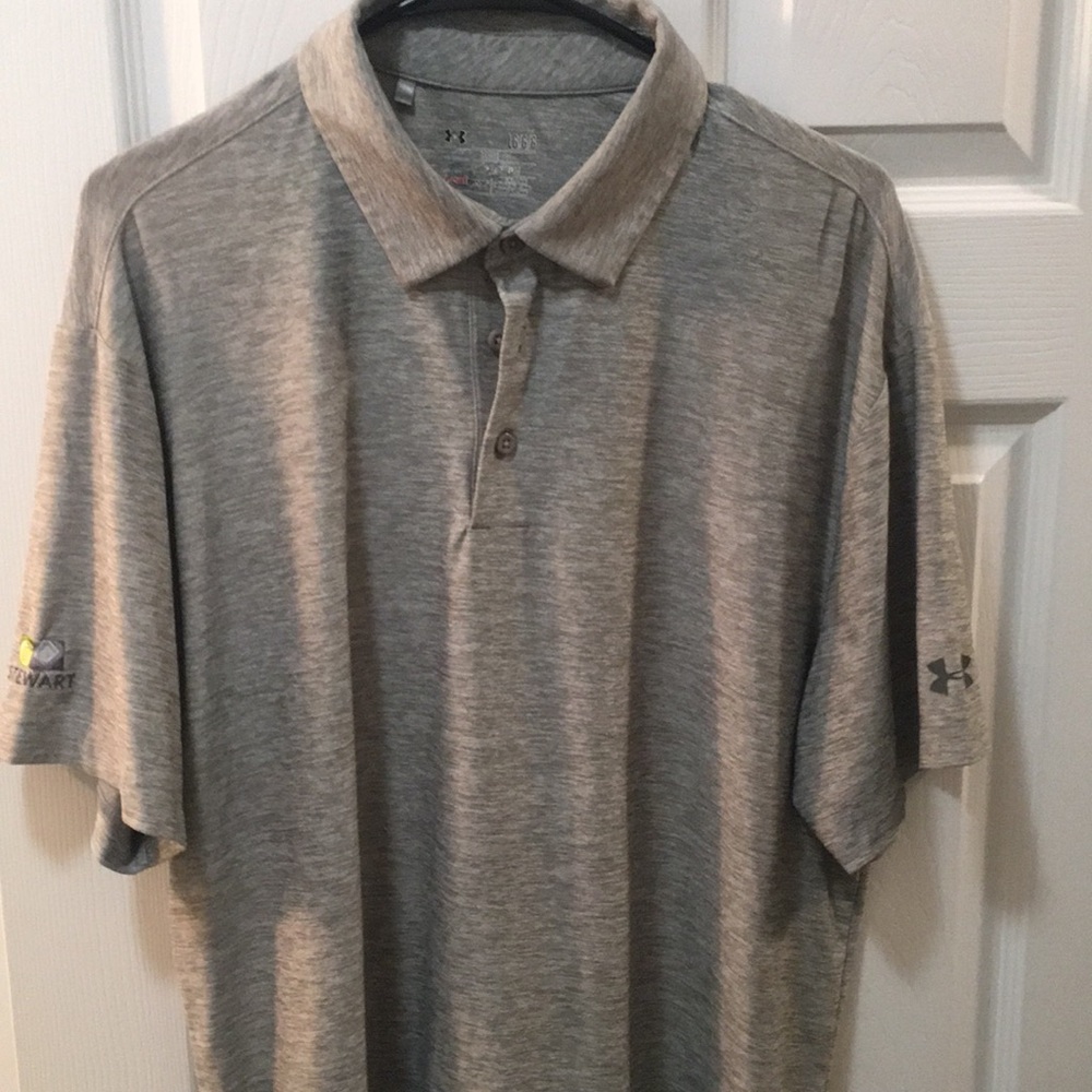 Under Armour Gray Short Sleeve Polo Shirt Large